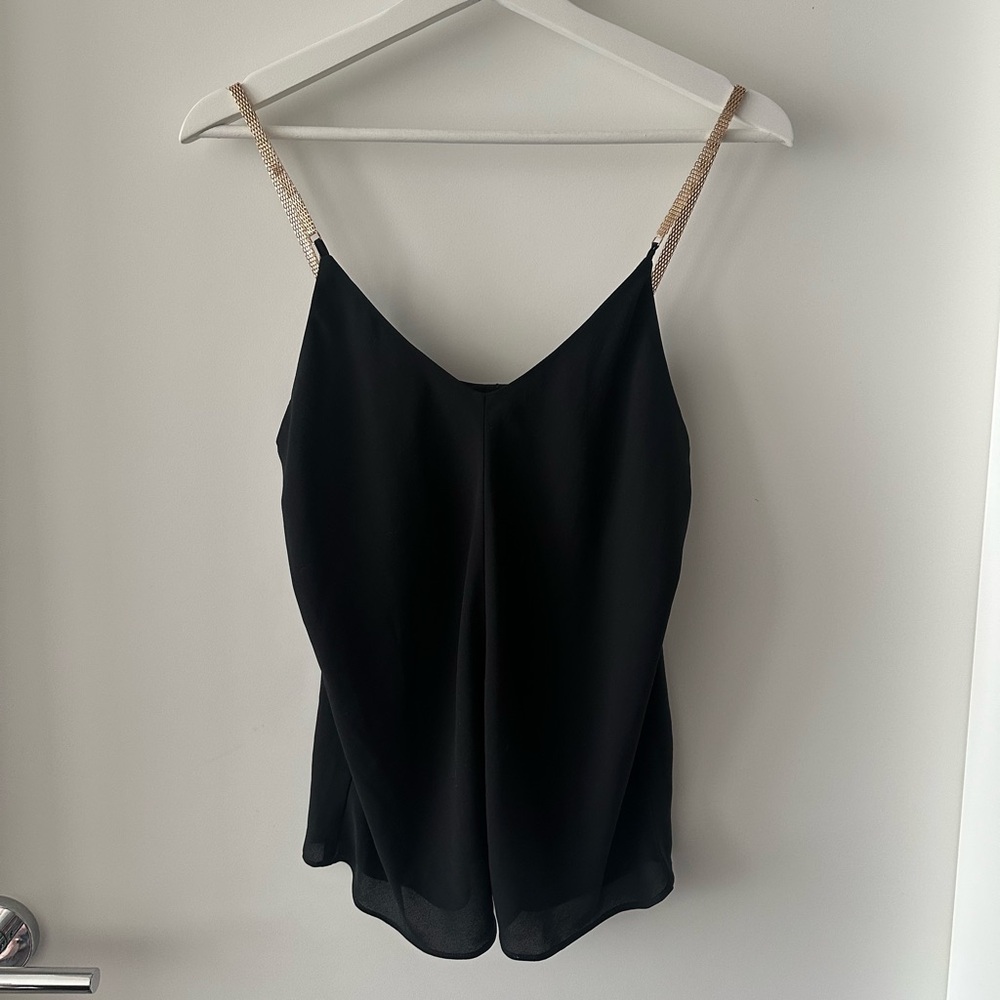 Express Black Flowy Top